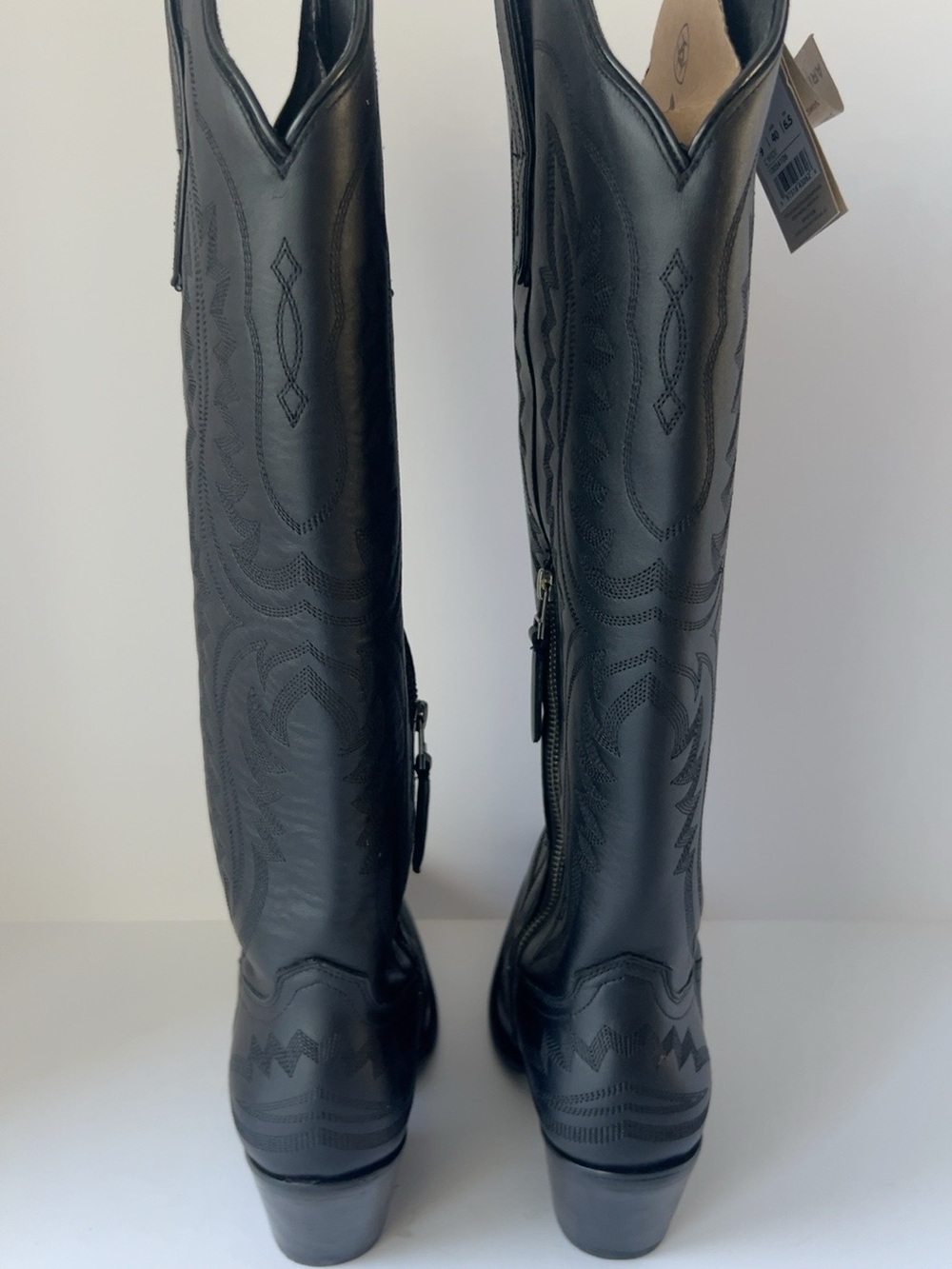 Ariat Casanova Obsidian Black Leather Western Boots Women’s 9 Wide NWT - Picture 3 of 9
